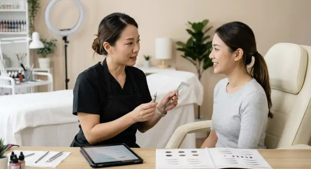 操作紋繡前要和顧客術前溝通