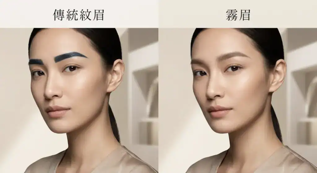 霧眉與紋眉的差異