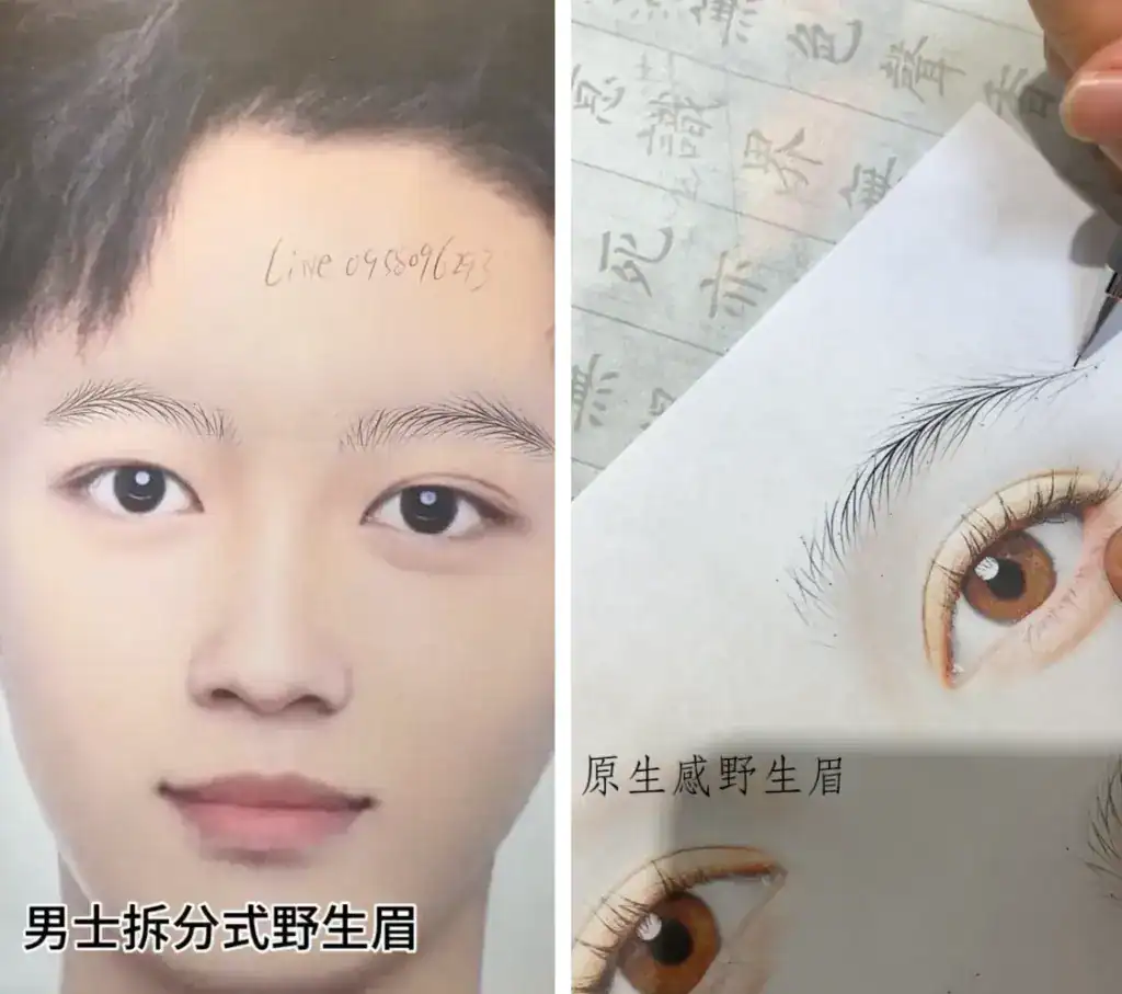 高緯度拆分式野生眉設計