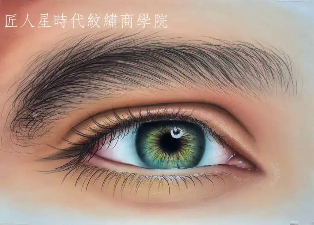 眉眼素描彩繪