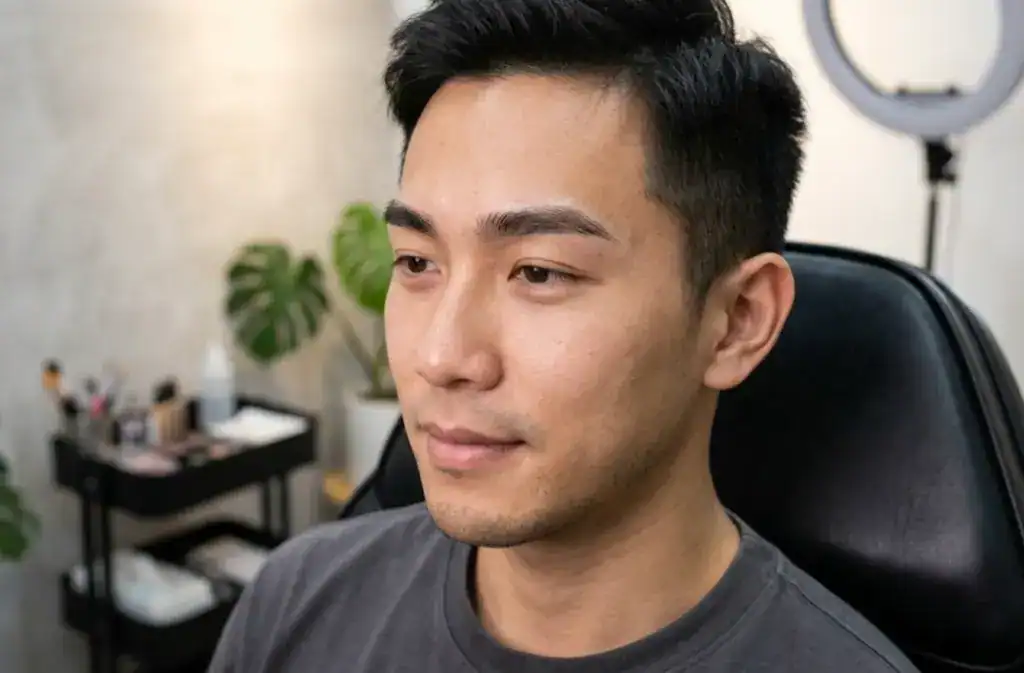  男生霧眉